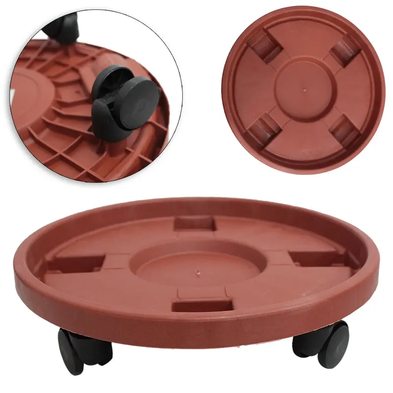 SUPORTE CARRINHO DE PLASTICO PARA BOTIJAO E VASO 8,5X33CM DE Ø