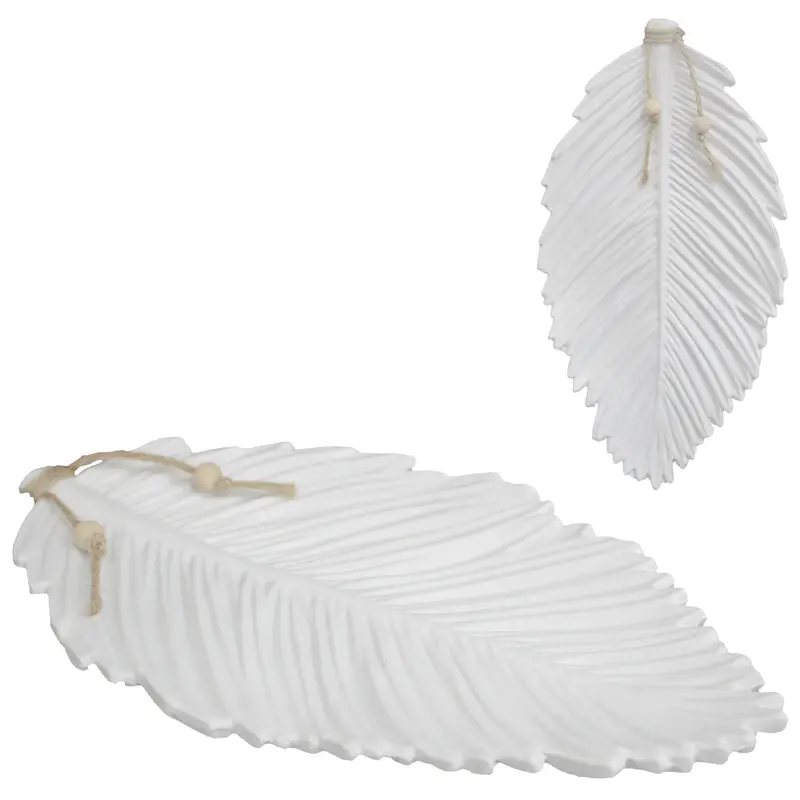 ENFEITE PORTA JOIAS FOLHA DE MADEIRA MDF 27X14CM