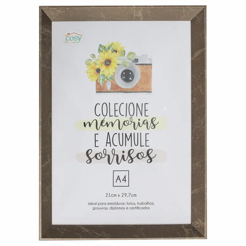 QUADRO PARA DIPLOMAS / CERTIFICADOS A4 DE PLASTICO TMD 30X21CM