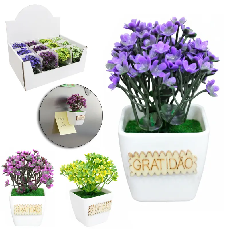 IMA DECORATIVO FLOR PERMANENTE COM VASO 10X5X3,5CM