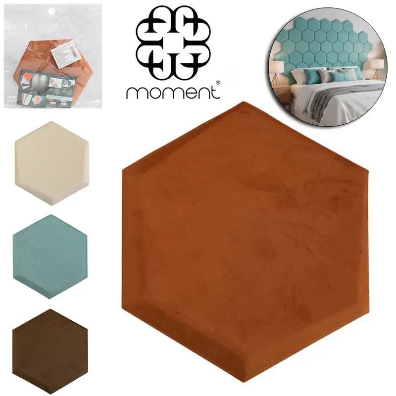PAPEL DE PAREDE PLACA AUTOADESIVO HEXAGONAL 3D 20X20CM