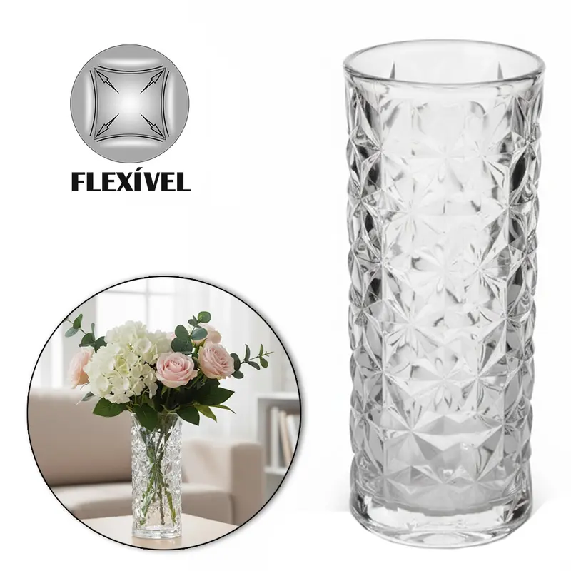 VASO DE PLASTICO PET FLEXIVEL REDONDO 17X7CM DE Ø