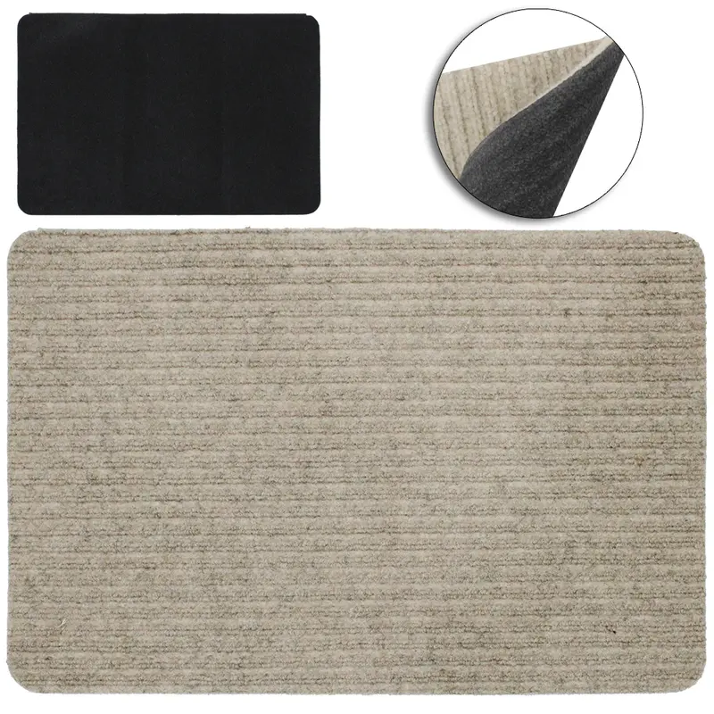 TAPETE CAPACHO DE PISO DE POLIESTER RETANGULAR ANTIDERRAPANTE 58X38CM