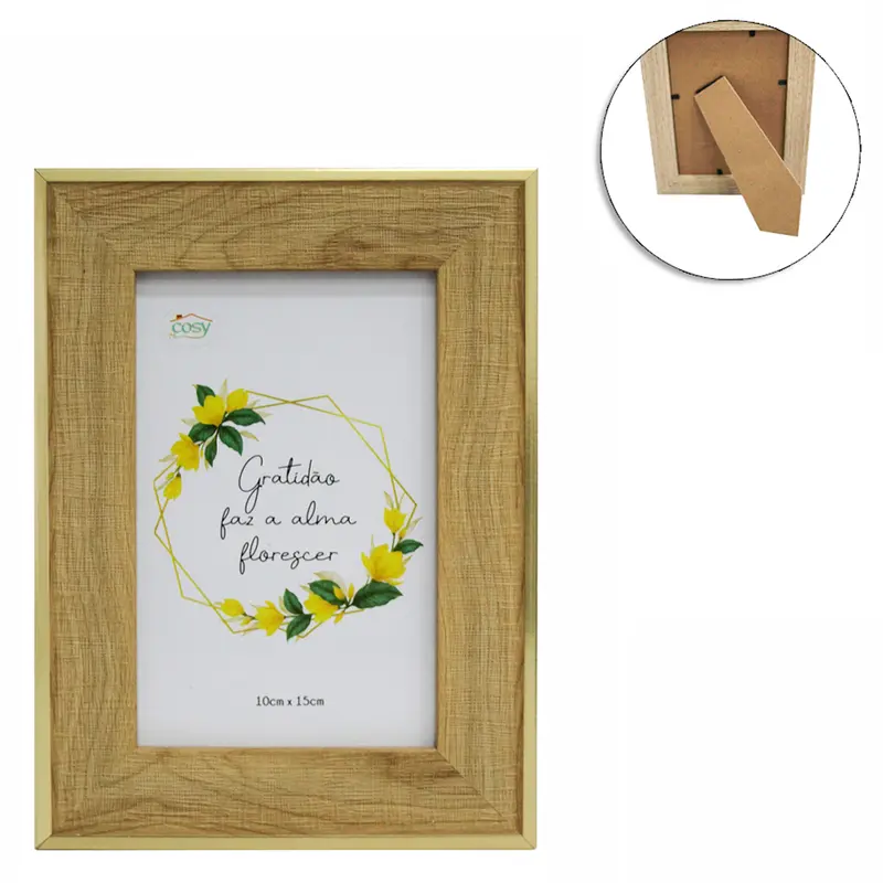 PORTA RETRATO 10X15 COM MOLDURA DE PLASTICO TMD