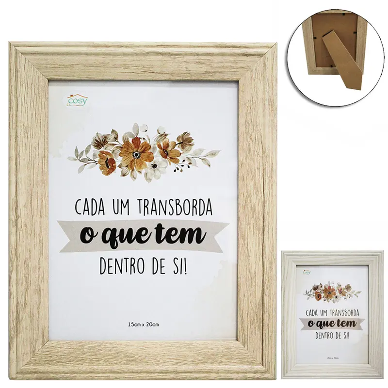 PORTA RETRATO 15X20 COM MOLDURA DE MADEIRA MDF TMD