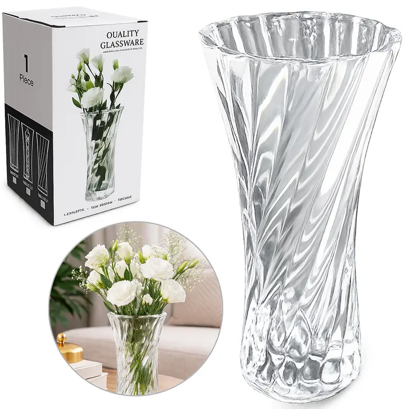 VASO DE VIDRO REDONDO QUALITY GLASSWARE 19,5X11CM DE Ø