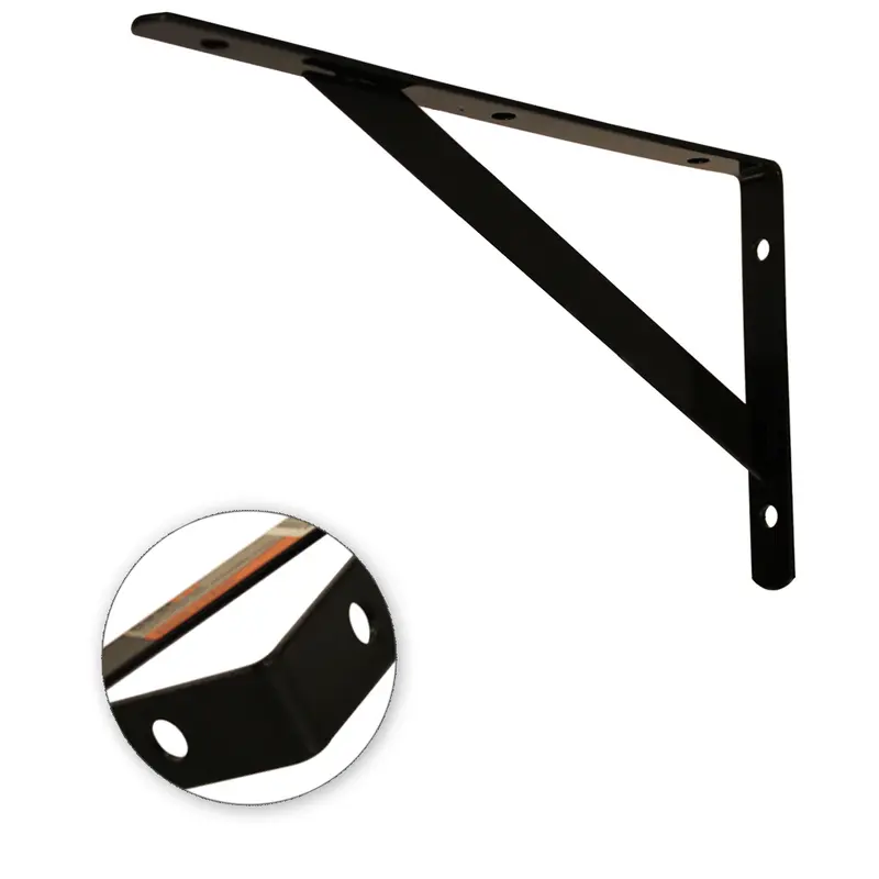 CANTONEIRA MAO FRANCESA COM REFORCO DE METAL PRETA 20X12CM