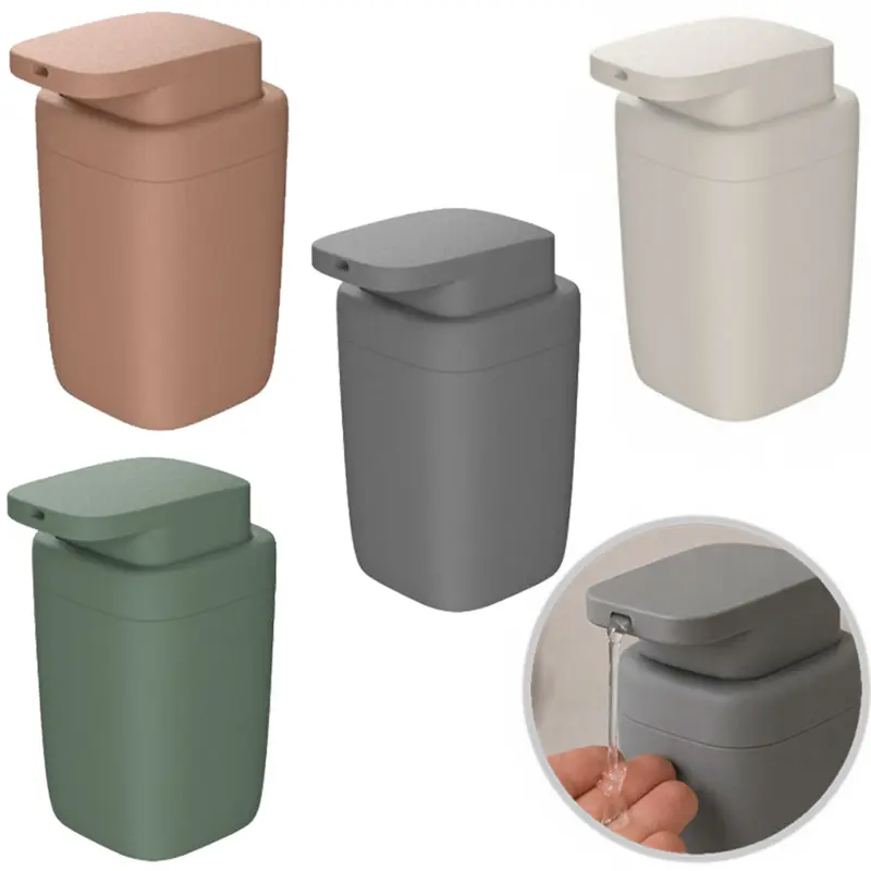 PORTA SABONETE LIQUIDO DE PLASTICO QUADRADO 372ML