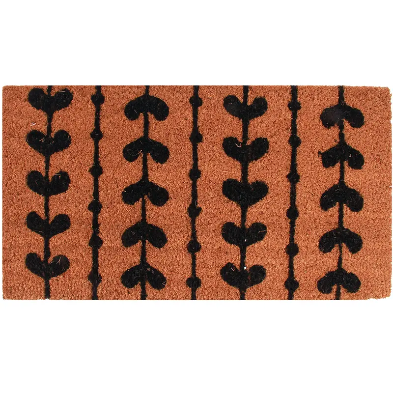 TAPETE CAPACHO DE PISO DE FIBRA RETANGULAR EMBORRACHADO 60X33CM