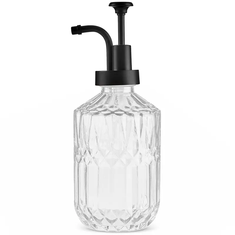 PORTA SABONETE LIQUIDO DE VIDRO REDONDO 350ML