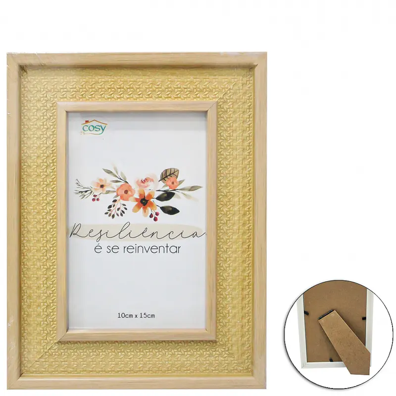 PORTA RETRATO 10X15 COM MOLDURA DE PLASTICO TMD