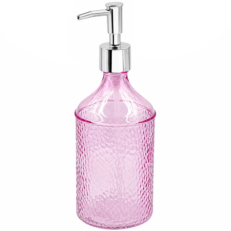 PORTA SABONETE LIQUIDO DE VIDRO REDONDO NEX HOME TRANSCOLOR 420ML