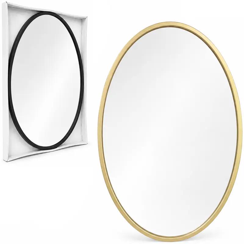 ESPELHO DE PENDURAR EMOLDURADO OVAL DECORATIVO 60X40CM