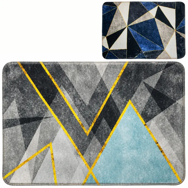 TAPETE DE PISO DE POLIESTER RETANGULAR ANTIDERRAPANTE 58X38CM