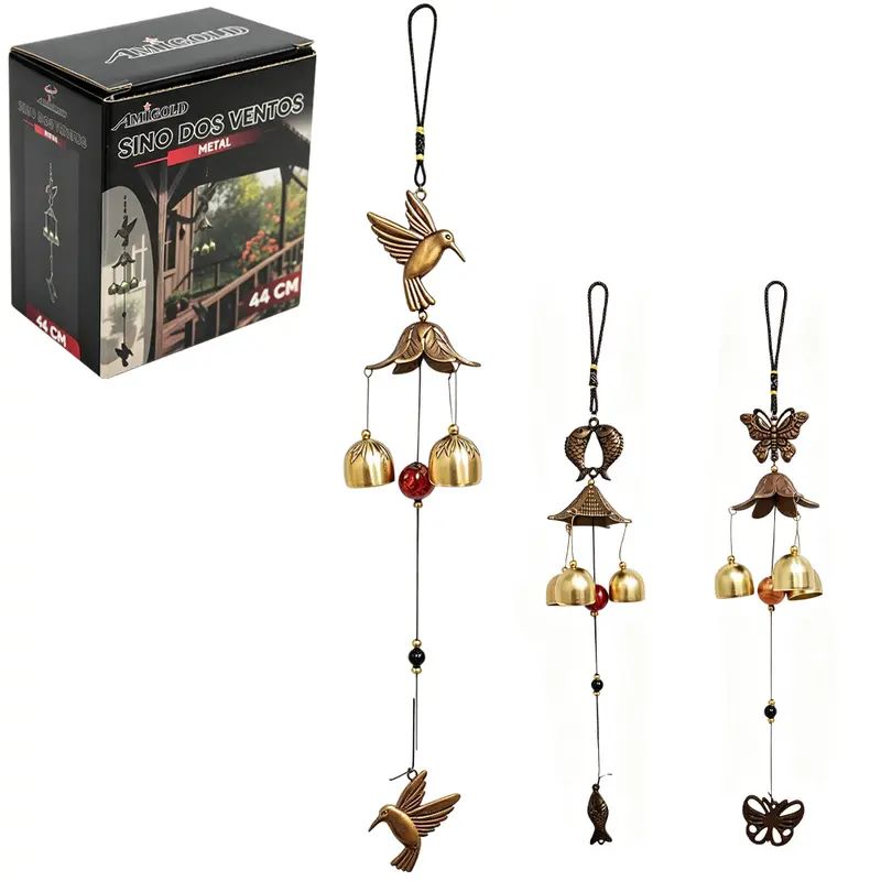 SINO DOS VENTOS DECORATIVO DE METAL 44CM