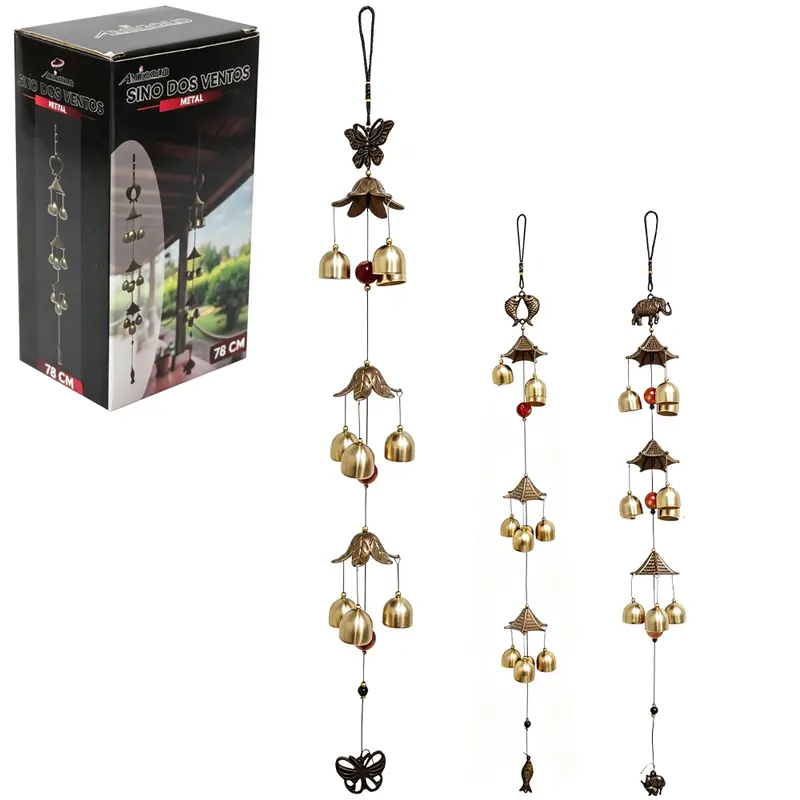 SINO DOS VENTOS DECORATIVO DE METAL 78CM