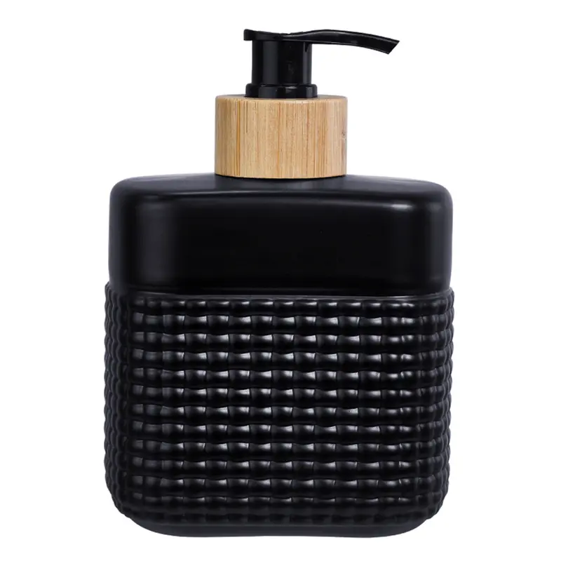 PORTA SABONETE LIQUIDO DE VIDRO GOLA DE BAMBU HAUSKRAFT 420ML