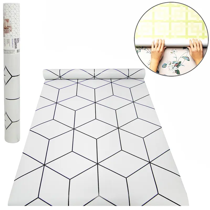 PAPEL DE PAREDE ROLO AUTOADESIVO 3D 45CMX5M