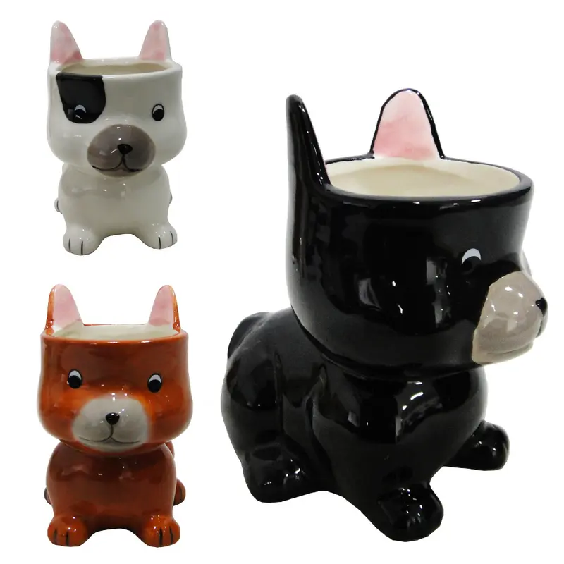 VASO DECORATIVO CACHORRO DE PORCELANA SORTIDOS 12X11X8CM