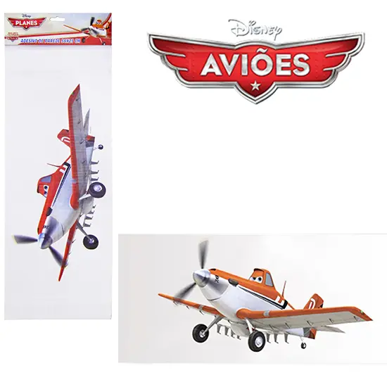 ADESIVO DE PAREDE AVIOES 56X25CM
