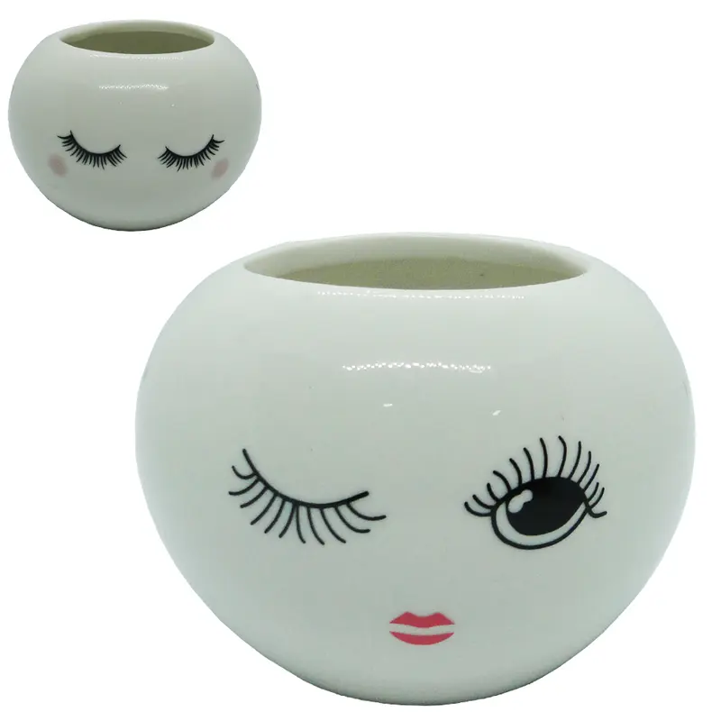 VASO DECORATIVO DE PORCELANA ESTAMPAS SORTIDAS 8X11,5CM DE Ø