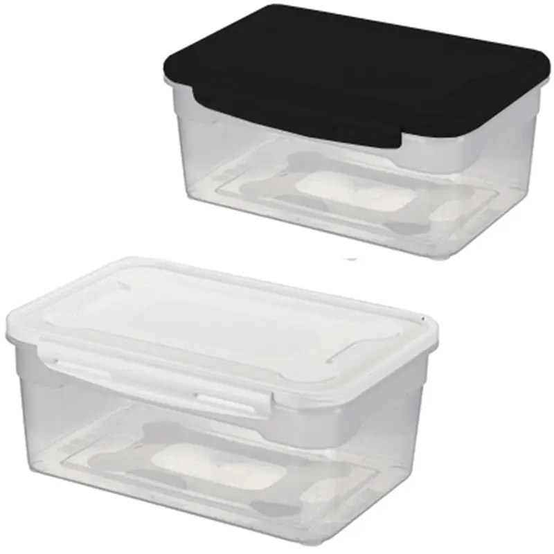 ORGANIZADOR CONTAINER DE PLASTICO RETANGULAR COM TAMPA E TRAVA 3,5L