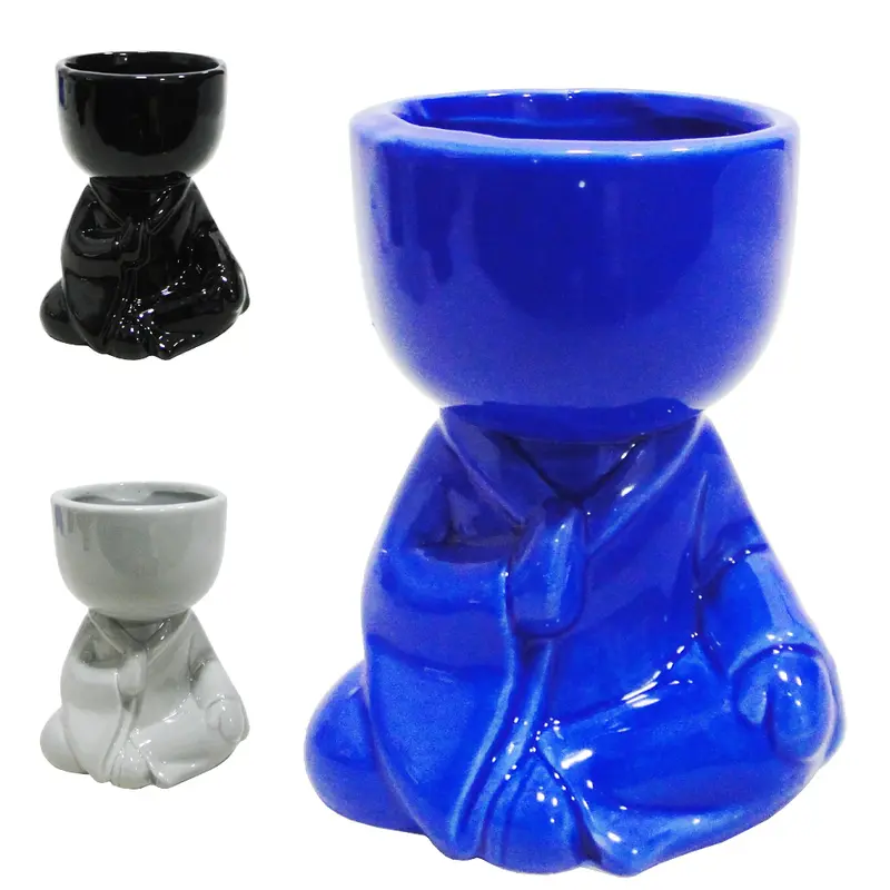 VASO DECORATIVO ROBERT PLANT SENTADO KIMONO DE PORCELANA 11,5X9X7,5CM
