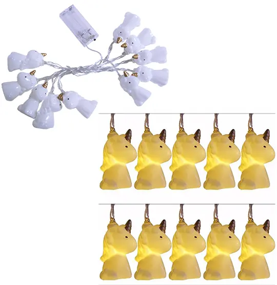 ENFEITE LUMINOSO UNICORNIO DE PLASTICO 1,8M A PILHA