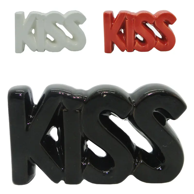 ENFEITE KISS DE PORCELANA COLORS 11,5X6,5X2,5CM