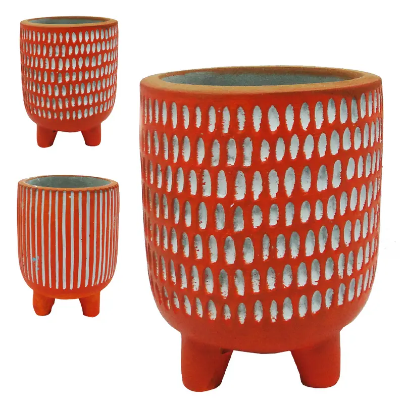 VASO DECORATIVO DE CIMENTO REDONDO 9X7CM DE Ø