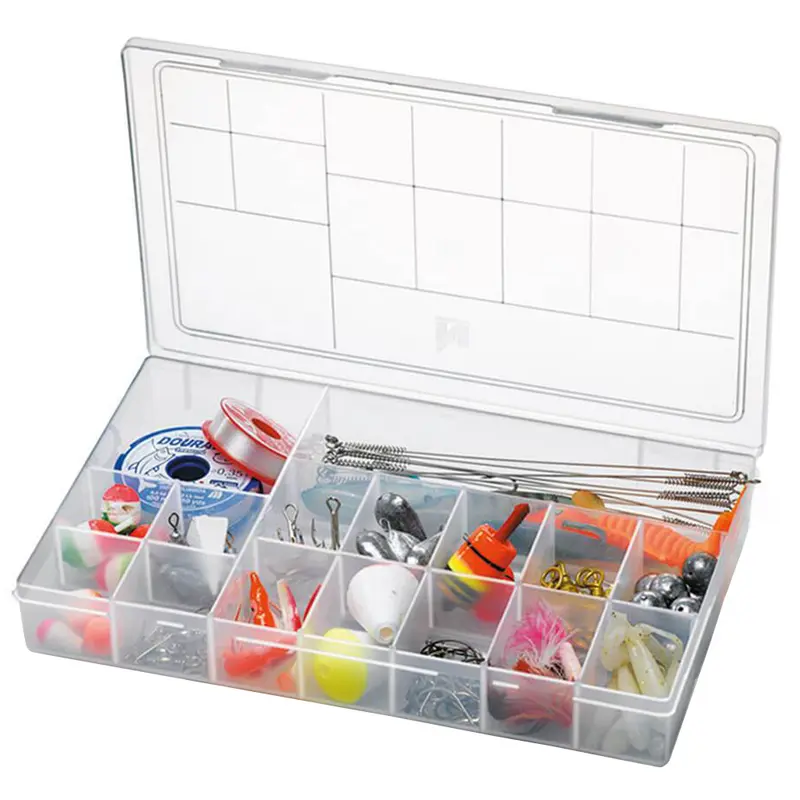 ESTOJO ORGANIZADOR DE PLASTICO RETANGULAR COM 16 DIVISORIAS G 30X19,5X4,8CM