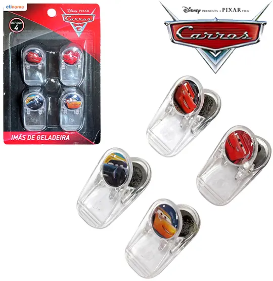 IMA PRENDEDOR MAGNETICO MULTIUSO CARROS COM 4 PECAS NA CARTELA