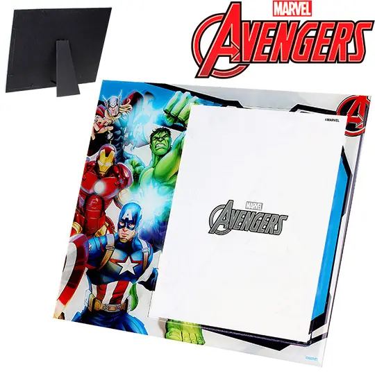 PORTA RETRATO 20X25 DE VIDRO VERTICAL VINGADORES/AVENGERS