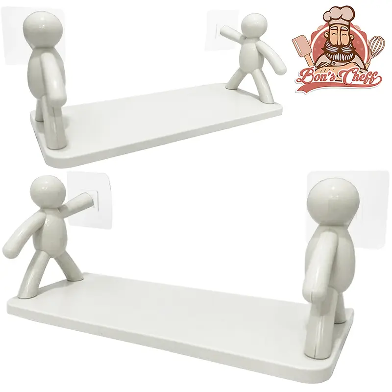 PRATELEIRA RETANGULAR DE PLASTICO BUDDY LISA AUTOADESIVO 33X14,5X14CM