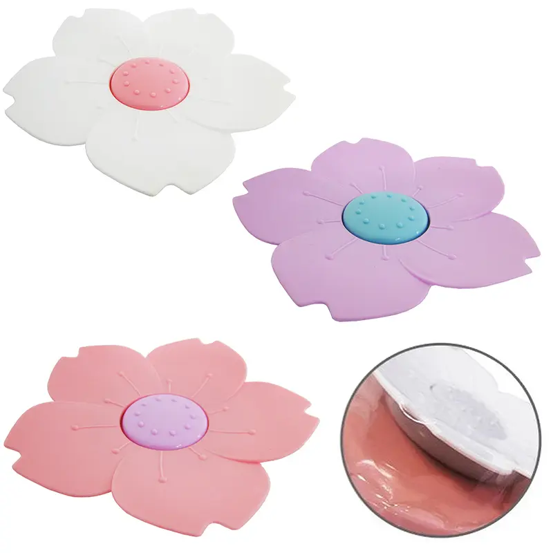 SABONETEIRA DE PIA DE PLASTICO FLOR COLORS COM ESCORREDOR 14,3CM