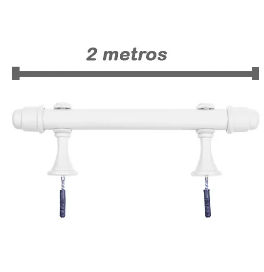 KIT VARAO 2M BRANCO Nº 02 GROSSO 28MM