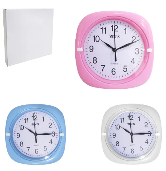 RELOGIO DE PAREDE QUADRADO COLORS 17,5CM