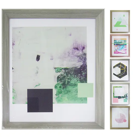 QUADRO DECORATIVO 21X25CM COM MOLDURA DE PLASTICO TMD COLORS