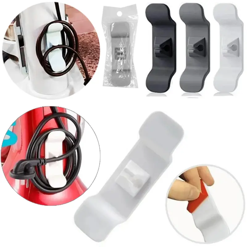 ORGANIZADOR DE FIOS / CABOS DE PLASTICO AUTOADESIVO 6X3CM