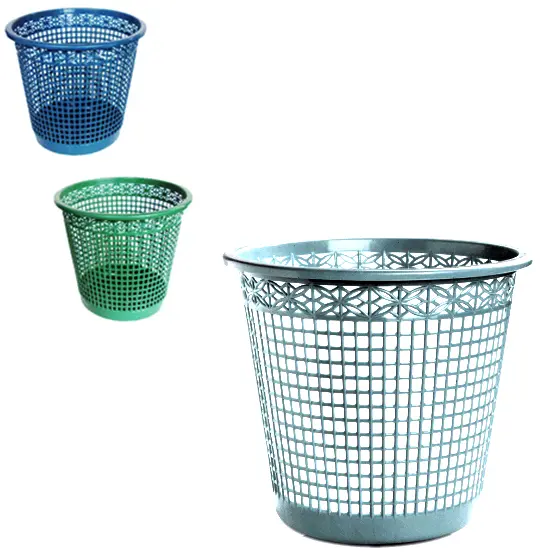 LIXEIRA CESTO DE PLASTICO REDONDO TELADO COLORS 10L 24X27CM DE Ø