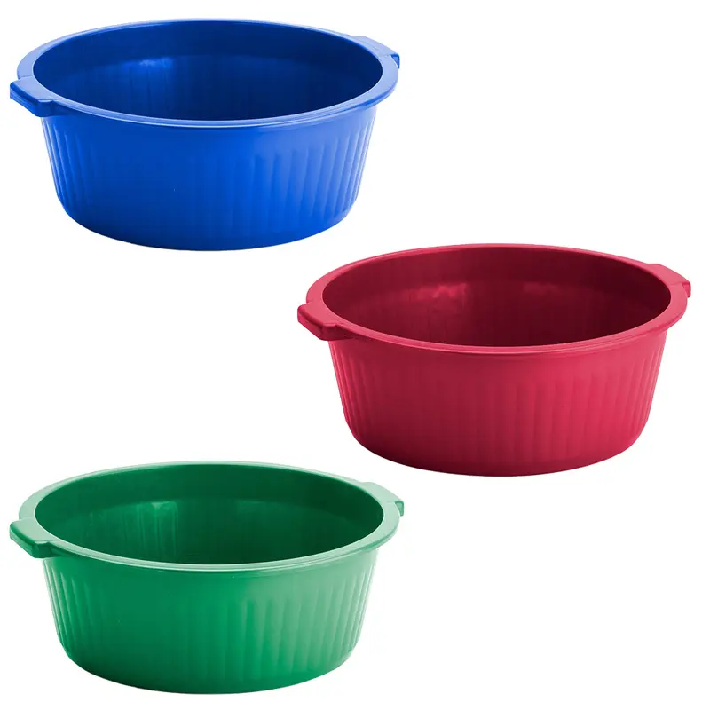 BACIA DE PLASTICO REDONDA COM ALCA COLORS 12L
