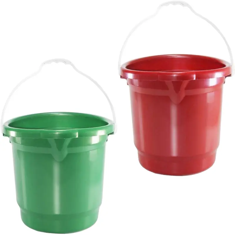 BALDE GRADUADO DE PLASTICO REDONDO COM BICO E ALCA 16L 31X32CM DE Ø