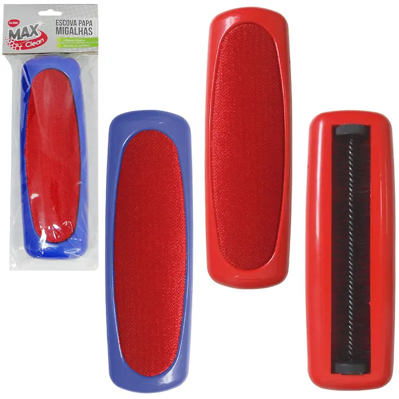 ESCOVA PAPA MIGALHA ROTATIVA E TIRA PELO RETANGULAR DE PLASTICO 2 EM 1 MAX CLEAN 20CM