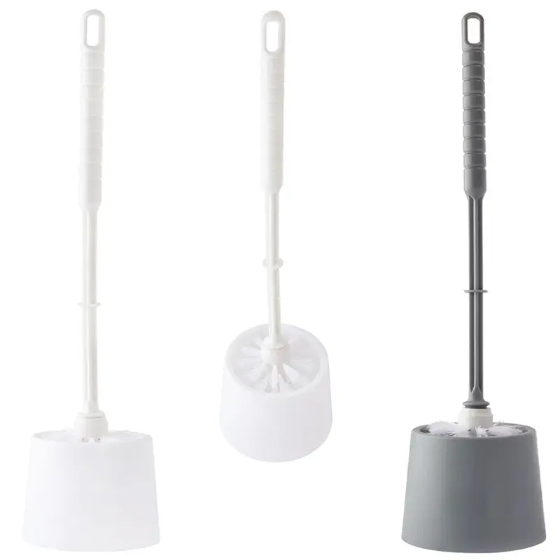 ESCOVA SANITARIA COM SUPORTE DE PLASTICO REDONDO 34X9CMØ