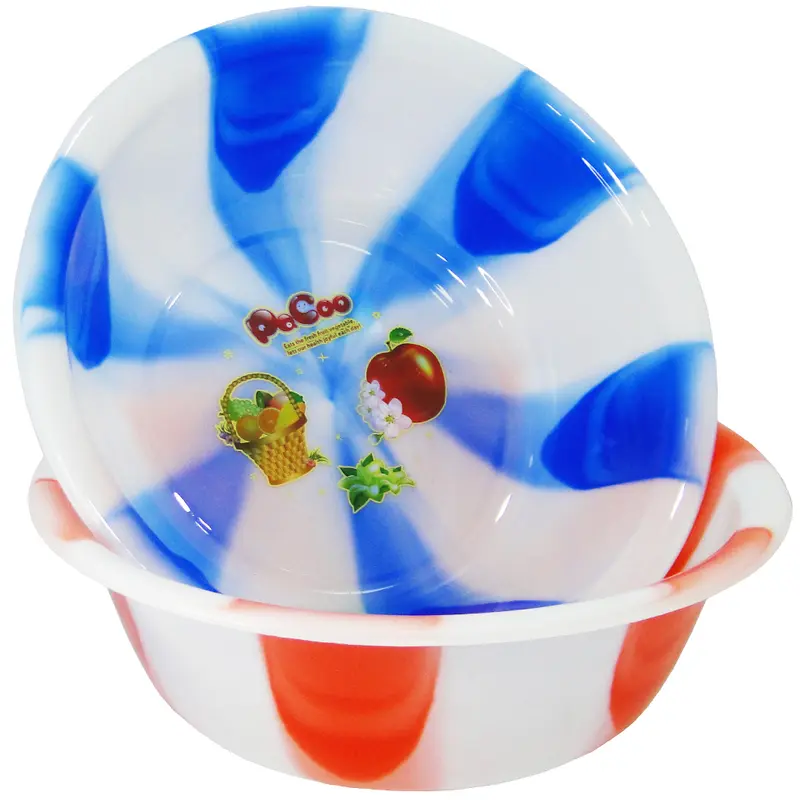 BACIA DE PLASTICO REDONDA ESTAMPADA 8L 13X40CM DE Ø