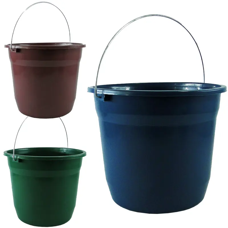 BALDE DE PLASTICO REDONDO COLORS COM ALCA DE METAL 5L 19X22,5CM DE Ø