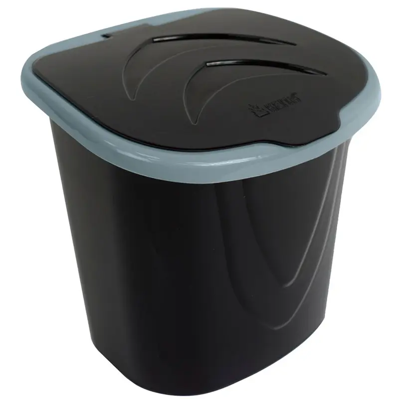 LIXEIRA DE PIA DE PLASTICO RETANGULAR PRETO 3L