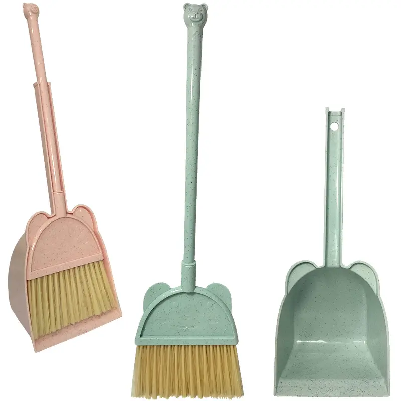 VASSOURA E PA DE PLASTICO URSO MULTIUSO 50CM
