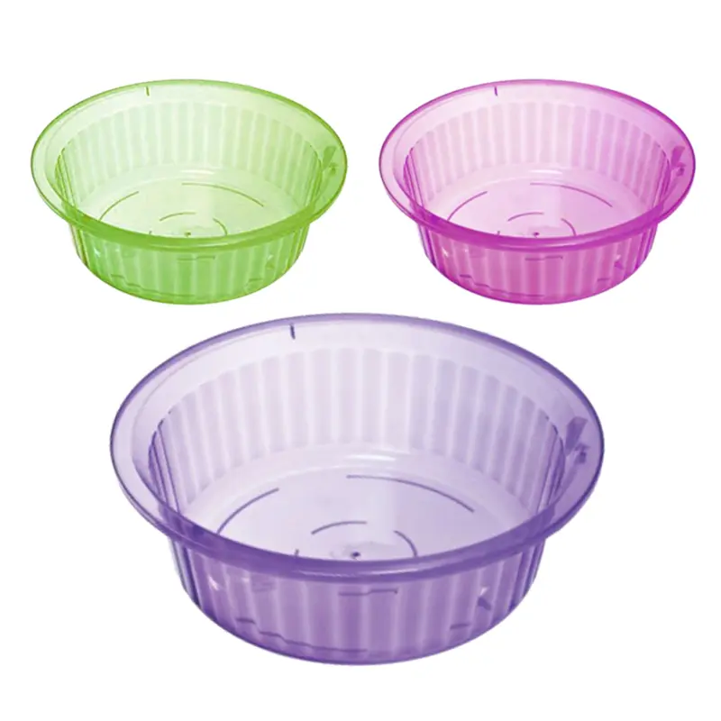 BACIA DE PLASTICO REDONDA CANELADA TRANSCOLOR 2,5L 8,5X25CM DE Ø