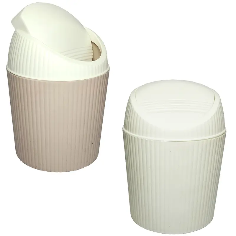 LIXEIRA DE PIA DE PLASTICO REDONDA COM TAMPA BASCULANTE 1,8L